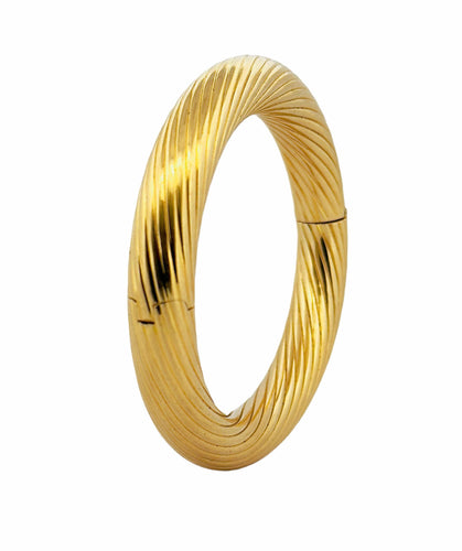 Bracelet Bracelet jonc vintage godron or jaune 58 Facettes