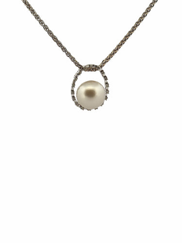 Collier Collier en or 18 carats diamants et perle de culture 58 Facettes