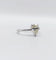 Bague 48.5 Bague solitaire or blanc et diamant Fancy Light Yellow, certificat AIG 58 Facettes A05697