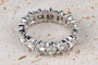 Bague 52 Bague Alliance Diamant18 carats Or blanc 4.20 ct 58 Facettes ALL420-107