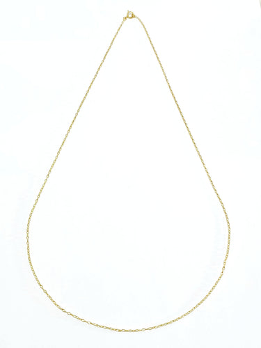 Chaîne or jaune maille forçat 58 Facettes
