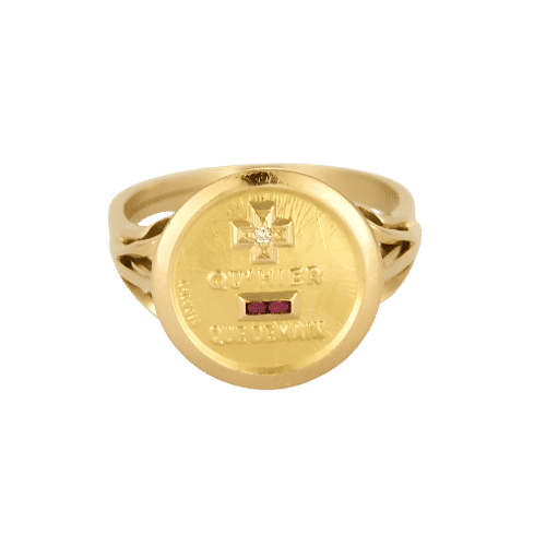 Bague 56 Augis- Bague sentimentale en or jaune. 58 Facettes B250682