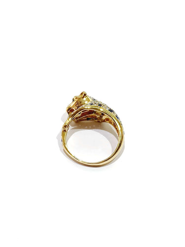 Bague 45 Bague Guépard diamants et saphirs 58 Facettes