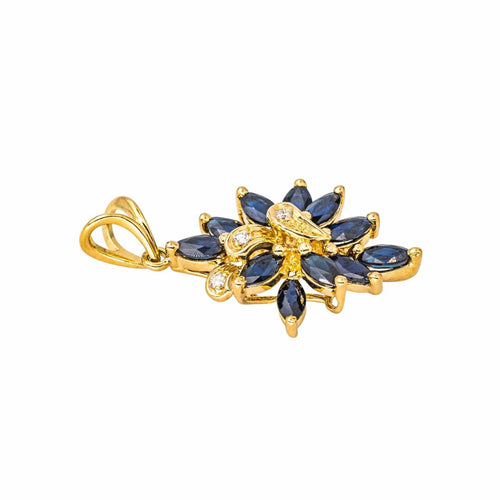 Pendentif Pendentif Or jaune Saphir, Diamant 58 Facettes 4508852CN