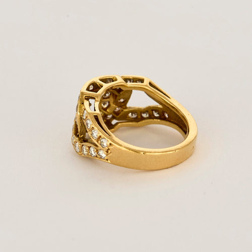 Bague 50 Bague or jaune et diamants 58 Facettes SMA00792