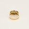Bague 54,5 Bague style tank à motif de noeud stylisé en or jaune, platine et diamants 58 Facettes CHA5770X2