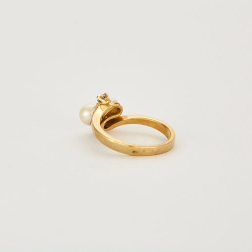 Bague Bague "Toi et Moi" en or jaune 58 Facettes 240249