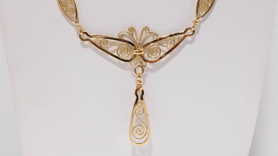 Collier Collier draperie en or jaune 58 Facettes 31915