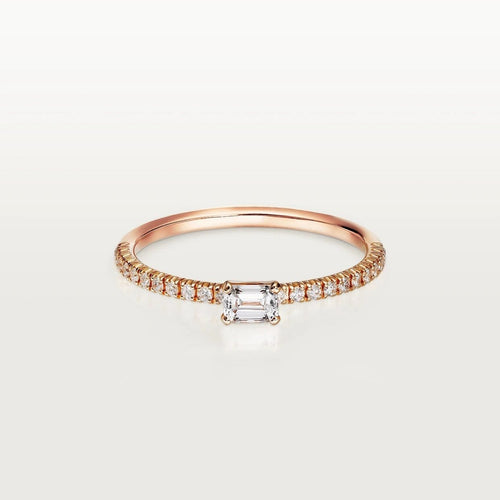 Bague 53 CARTIER - Bague étincelle en or rose et diamant 58 Facettes CARTIER-ETC-1546