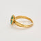Bague 55 Bague or jaune ciselé, turquoise et pierre violette 58 Facettes EVR25714