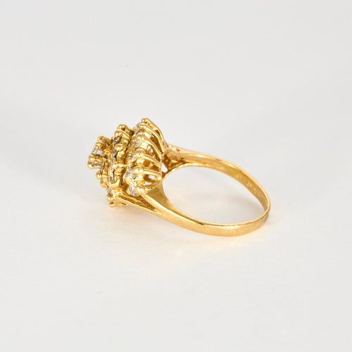 Bague 52 Bague Tourbillon Or Jaune Diamants 58 Facettes