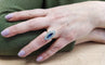 Bague 54.5 Bague marquise or jaune platine saphir et diamants 58 Facettes Bag.marq.1281.3