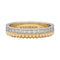 Bague 48 Boucheron Quatre Radiant Grosgrain - Alliance en or jaune et blanc et diamants 58 Facettes 32043