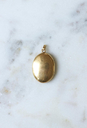 Pendentif Médaillon ouvrant ovale « Recuerdo » en or jaune 18k et émail 58 Facettes