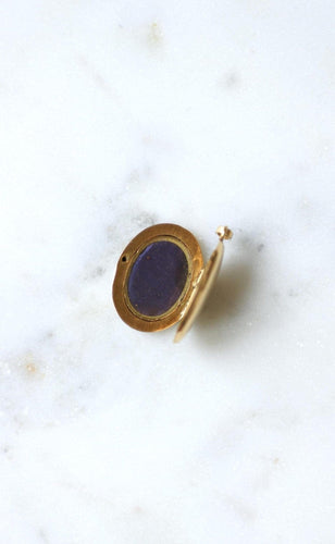 Pendentif Médaillon ouvrant ovale « Recuerdo » en or jaune 18k et émail 58 Facettes