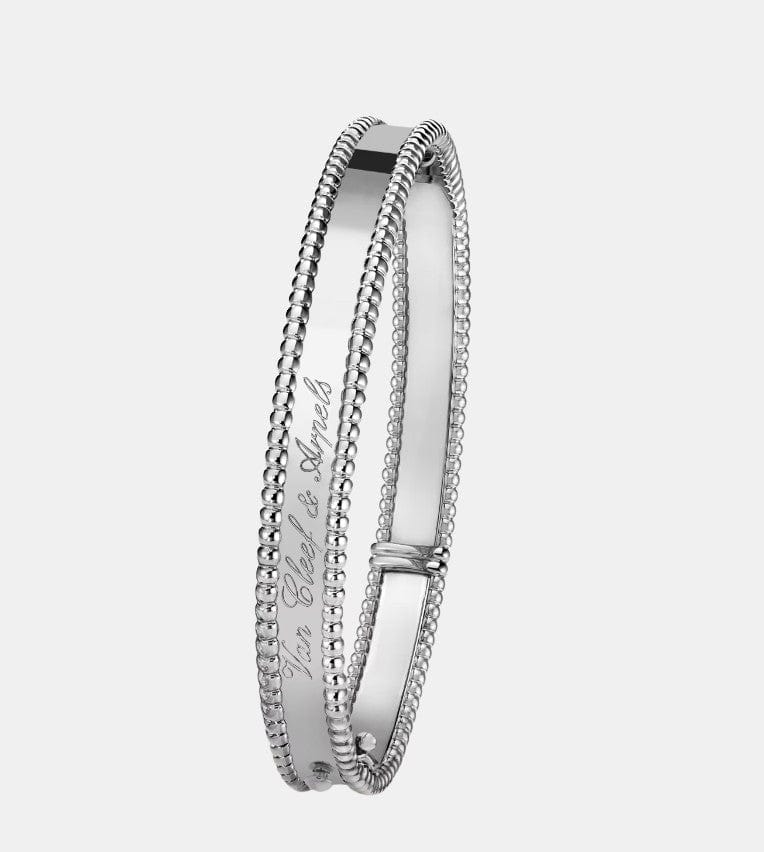 Bracelet Perlée Or blanc  