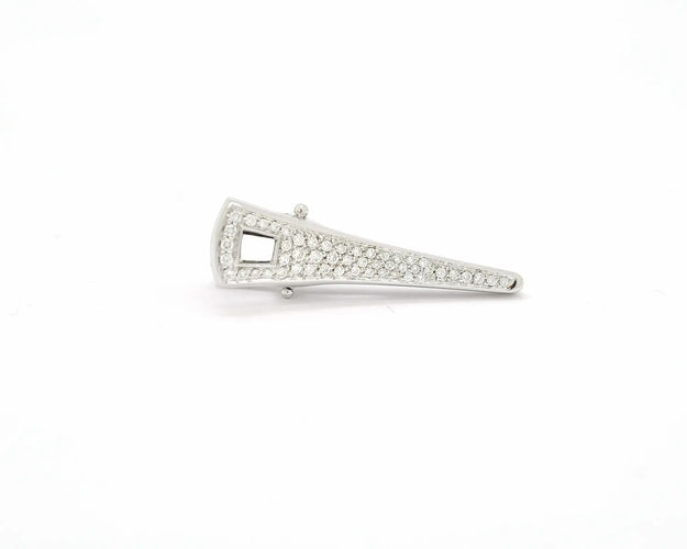 Alfieri & St. John - Molletta en or blanc 18 ct et diamants 58 Facettes 9680