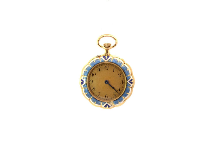 Montre Montre à gousset ancienne en or et émail avec diamants 58 Facettes 55555
