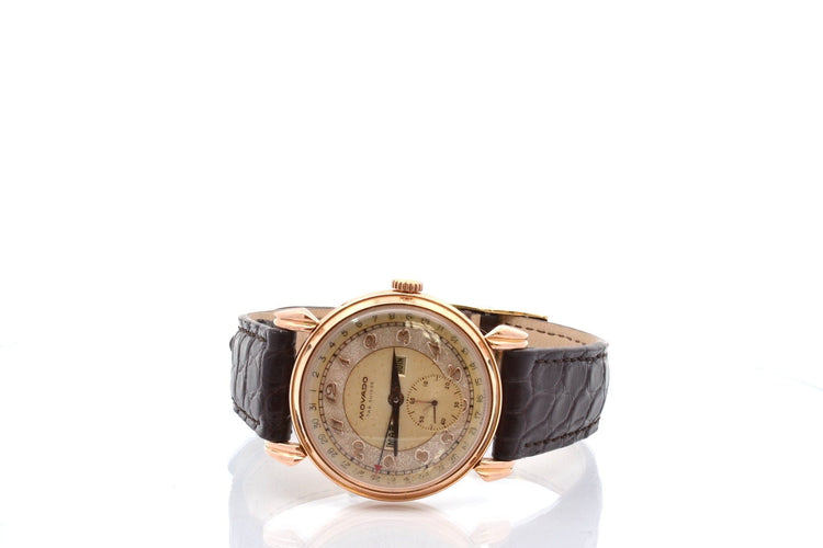 Montre Movado Triple Calendar - Montre en or 18k 58 Facettes 26888