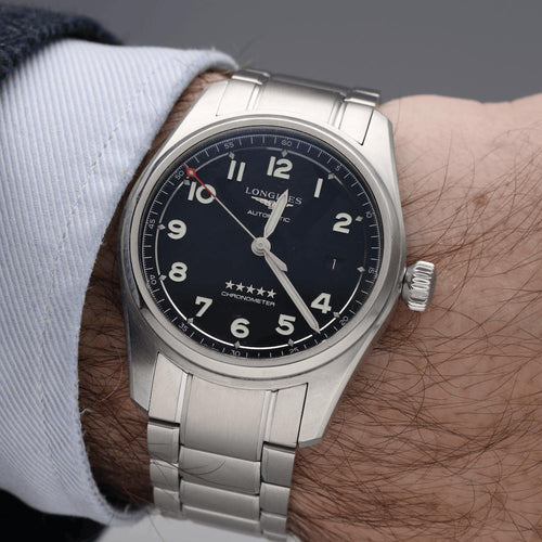 Montre Longines Spirit - Montre chronomètre automatique en acier 40 mm 58 Facettes FB10971