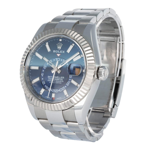 Montre Rolex Sky-Dweller - Montre automatique 42 mm en or blanc et acier 58 Facettes 68801817