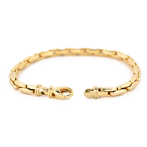 Bracelet Bron b.v. - Bracelet à maillons boîte allongés en or jaune 14k 58 Facettes 4323C17D9EF54DD7AEF6E98569A5A6EC