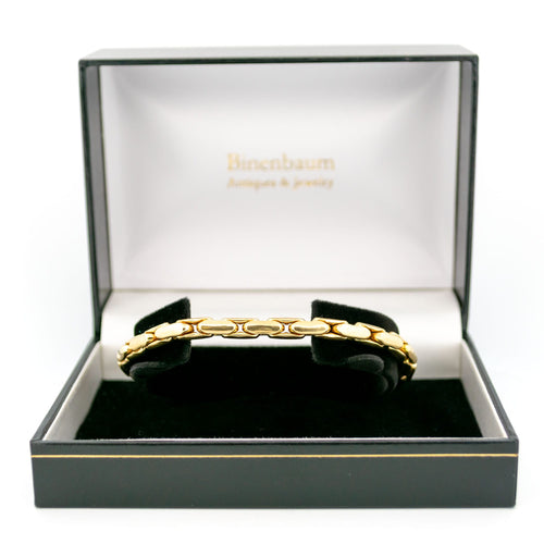 Bracelet Bron b.v. - Bracelet à maillons boîte allongés en or jaune 14k 58 Facettes 4323C17D9EF54DD7AEF6E98569A5A6EC