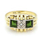 Bague 54.5 Bague tank rétro en or 14 ct avec tourmalines et diamant 58 Facettes 0AABCE368A9D4C8E8D69FDF004B882DB