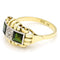 Bague 54.5 Bague tank rétro en or 14 ct avec tourmalines et diamant 58 Facettes 0AABCE368A9D4C8E8D69FDF004B882DB