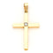 Pendentif Pendentif croix en or jaune 14k avec diamant 58 Facettes 12F0EEFC1DDE47AAB497F3ACDCD10220