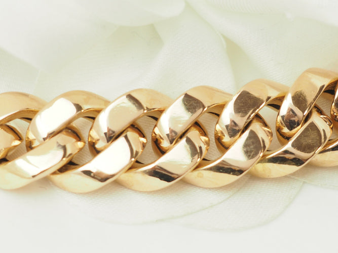 Bracelet Bracelet vintage maille gourmette en or rose 58 Facettes 33625