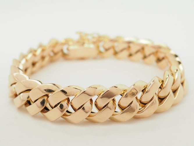 Bracelet Bracelet vintage maille gourmette en or rose 58 Facettes 33625