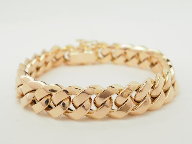 Bracelet Bracelet vintage maille gourmette en or rose 58 Facettes 33625