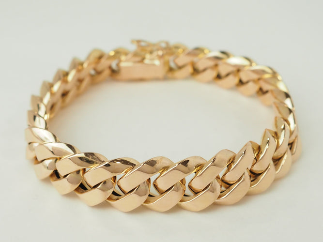 Bracelet Bracelet vintage maille gourmette en or rose 58 Facettes 33625