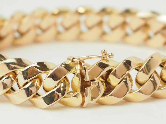 Bracelet Bracelet vintage maille gourmette en or rose 58 Facettes 33625