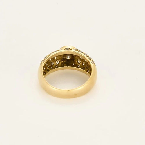 Bague 50.5 Bague jonc en or jaune 18 carats et diamants 0,70 ct 58 Facettes 58FC112