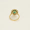 Bague 54 Bague fleur marguerite en or jaune 18K, émeraude et diamants 58 Facettes 58FC124