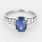 Bague 50 Bague saphir ovale en platine 850 et diamants 58 Facettes 58FC148