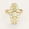 Bague 57 Bague marquise en or jaune et blanc 18K et diamants 1,70 ct 58 Facettes 58FC152