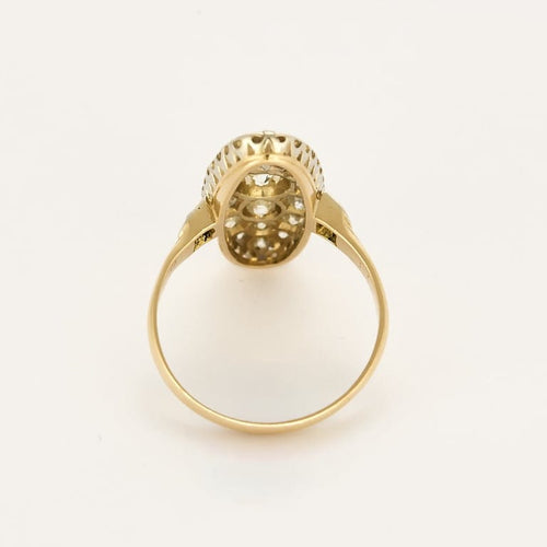 Bague 57 Bague marquise en or jaune et blanc 18K et diamants 1,70 ct 58 Facettes 58FC152