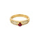 Bague 52.5 Bague jonc en or jaune 18 carats avec rubis et diamants 58 Facettes 58FC157