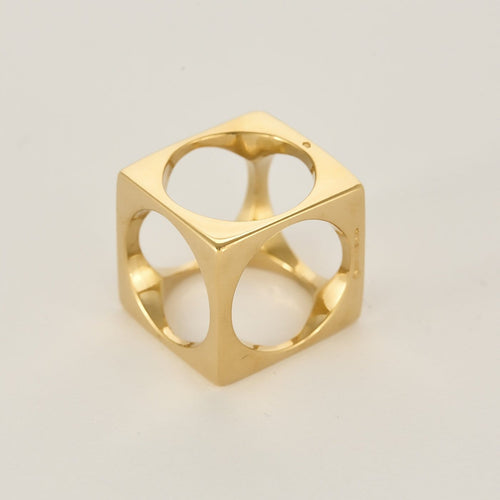 Pendentif Dinh Van Le Pavé - Pendentif vintage en or jaune 18K 58 Facettes 58FC128