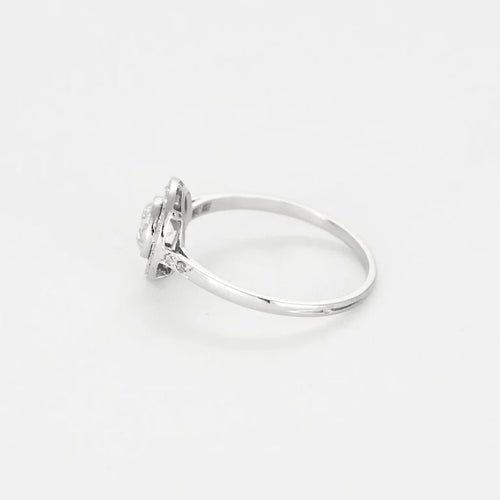 Bague 54.5 Bague Belle Époque en platine avec diamant taille ancienne 0,70 ct 58 Facettes 58FC133