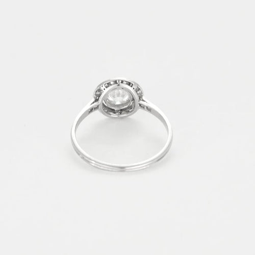 Bague 54.5 Bague Belle Époque en platine avec diamant taille ancienne 0,70 ct 58 Facettes 58FC133