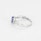 Bague 56 Bague tressée en or blanc 18K avec tanzanite et diamants 58 Facettes 58FC155