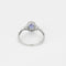 Bague 56 Bague tressée en or blanc 18K avec tanzanite et diamants 58 Facettes 58FC155