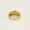 Bague 50 Bague jonc matelassée en or jaune 18 carats et diamant 0,75 ct 58 Facettes 58FC167