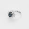 Bague 47.5 Bague marguerite en or blanc 18K, saphir 1,05 ct et diamants 58 Facettes 58FC171