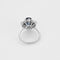 Bague 47.5 Bague marguerite en or blanc 18K, saphir 1,05 ct et diamants 58 Facettes 58FC171