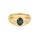 Bague 53 Bague bandeau en or jaune 18K avec saphir ovale et diamants 58 Facettes 58FC142
